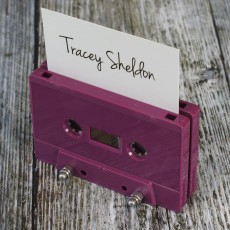Cassette tape place holder blackberry purple