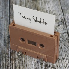 Cassette tape place holder brown