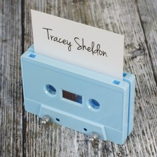 Cassette tape place holder sky blue