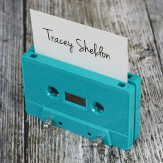 Cassette tape place holder turquoise