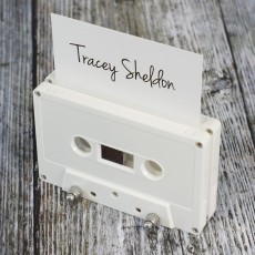 Cassette tape place holder white