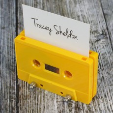 Cassette tape place holder yellow