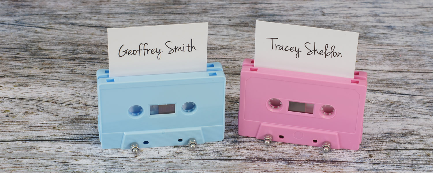 Cassette Tape Name Place Holders Wedding CDs